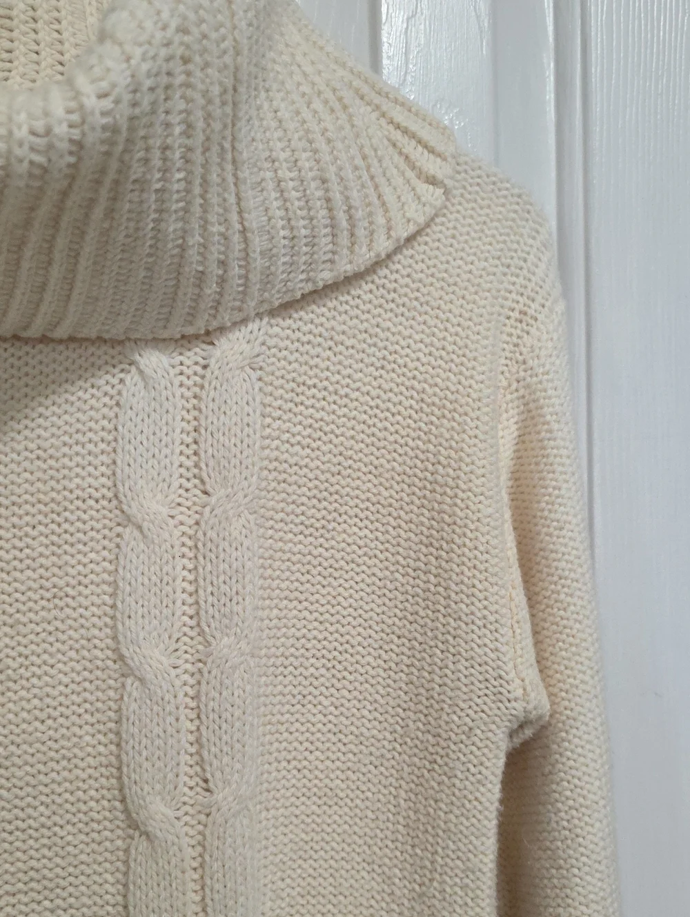 J.crew Cream Cable-Knit Turtleneck Sweater Size XS